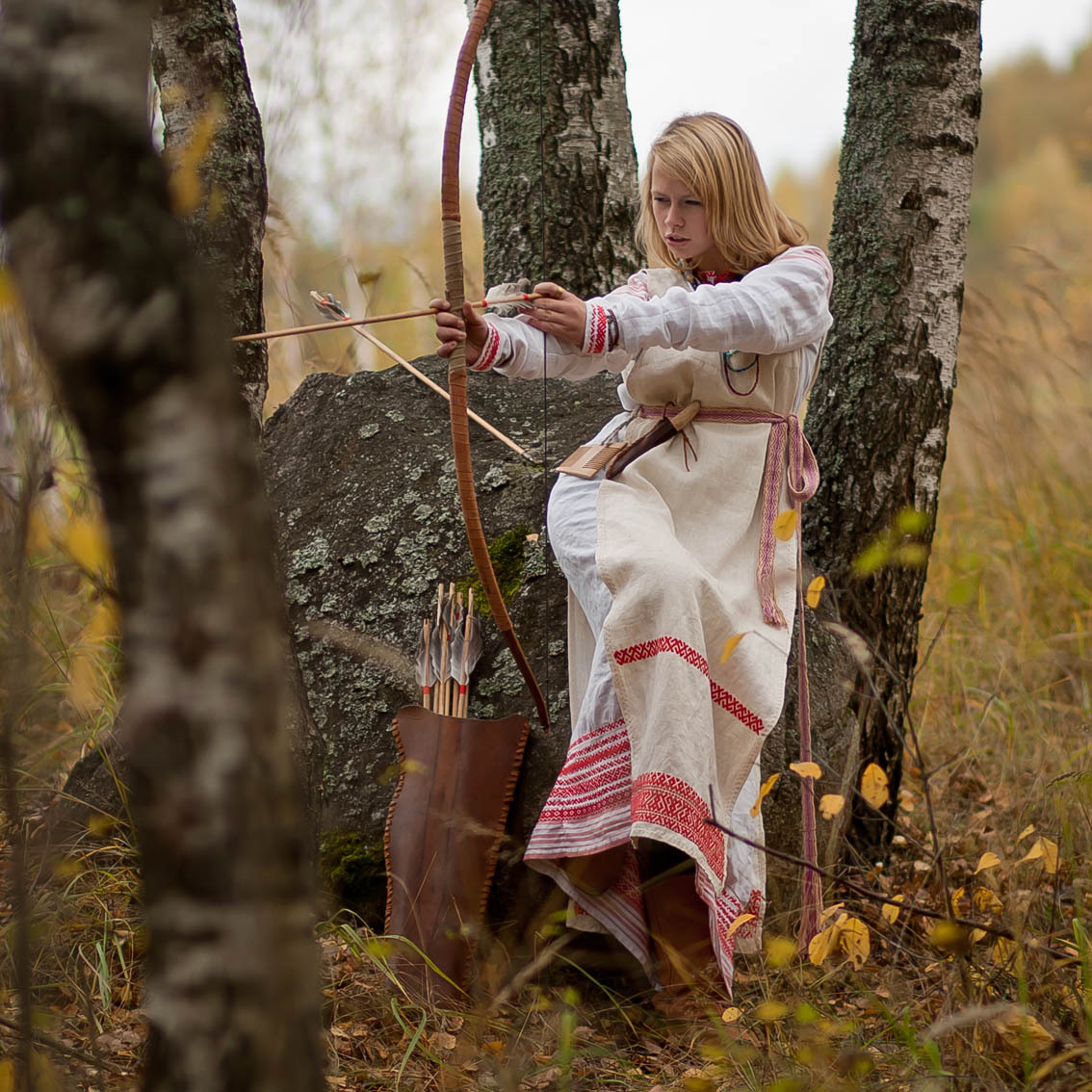 Sexy photo Girls in Slavic costumes in Urumqi